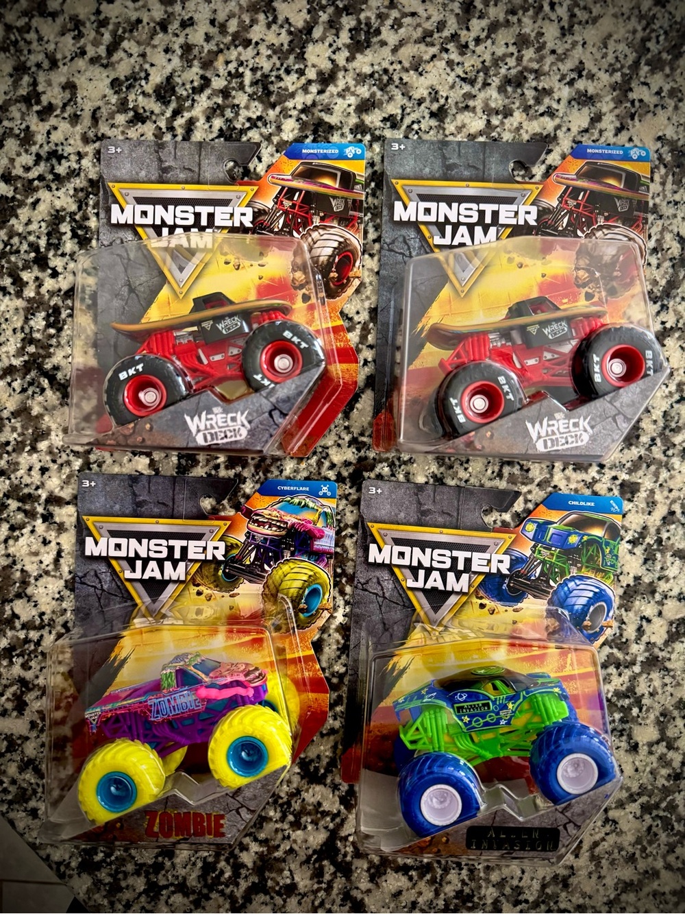 4 Monster Jam Trucks CHASE BUNDLE